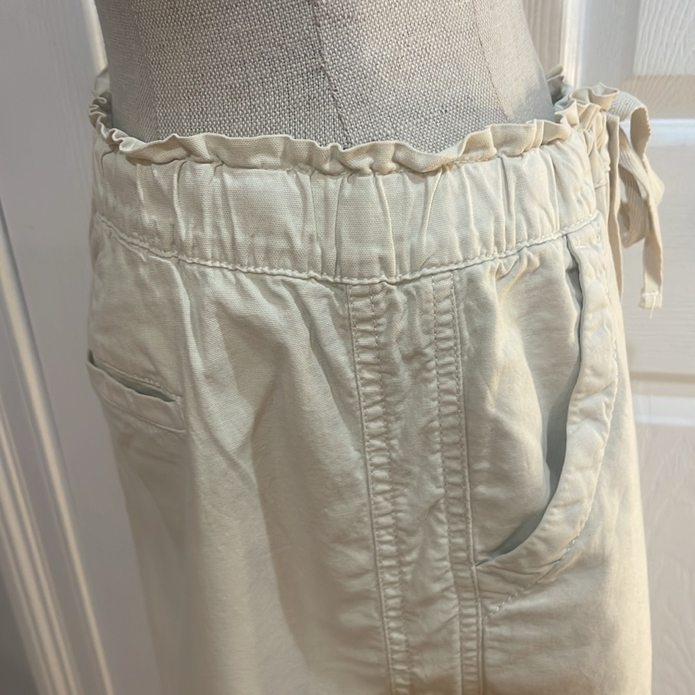 Sonoma Mid Rise Capri pants khaki tan elastic drawstring waist women’s PL petite - Picture 9 of 16